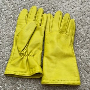Yellow Leather gloves